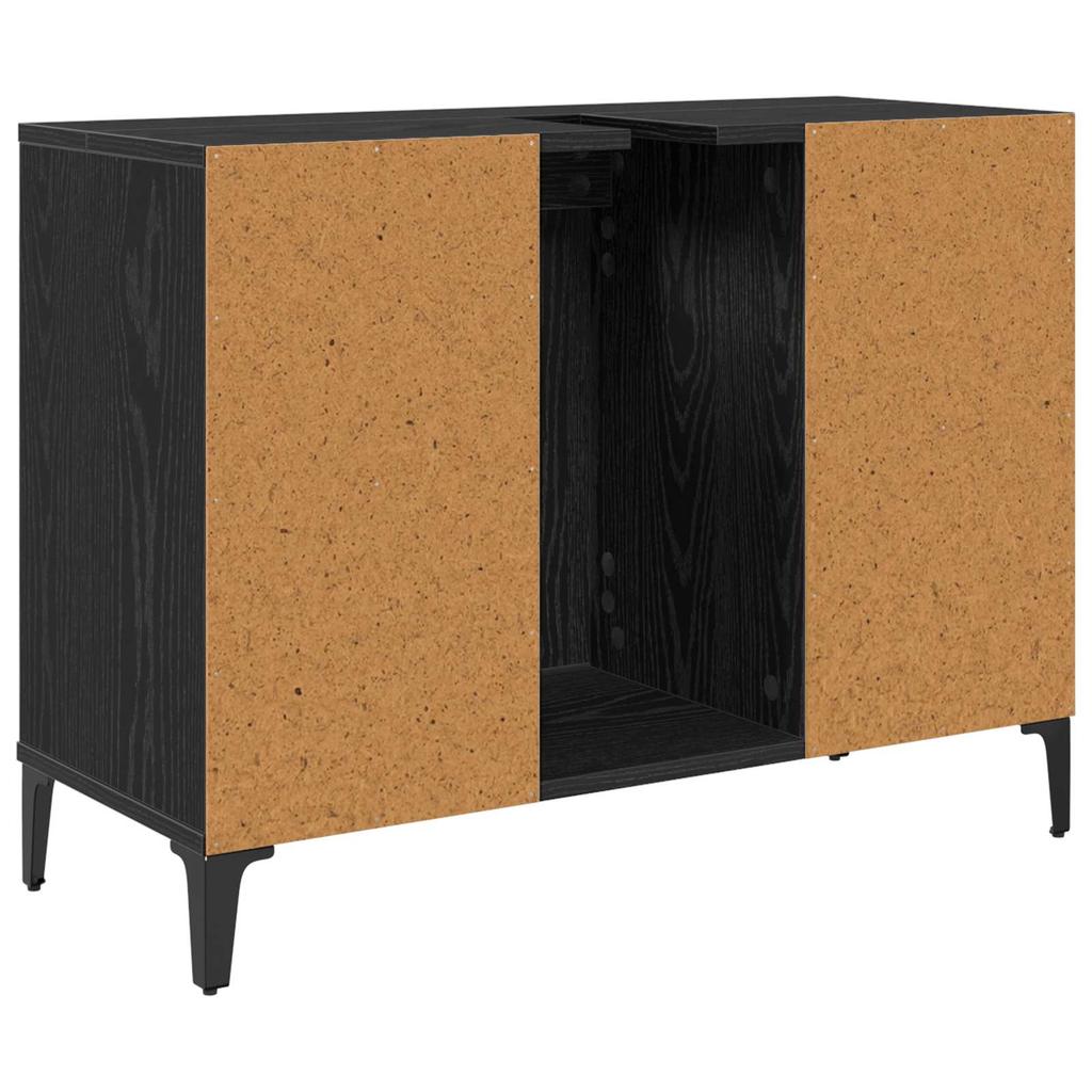 Washbasin Cabinet Black Oak Effect 80 x 33 x 60 cm