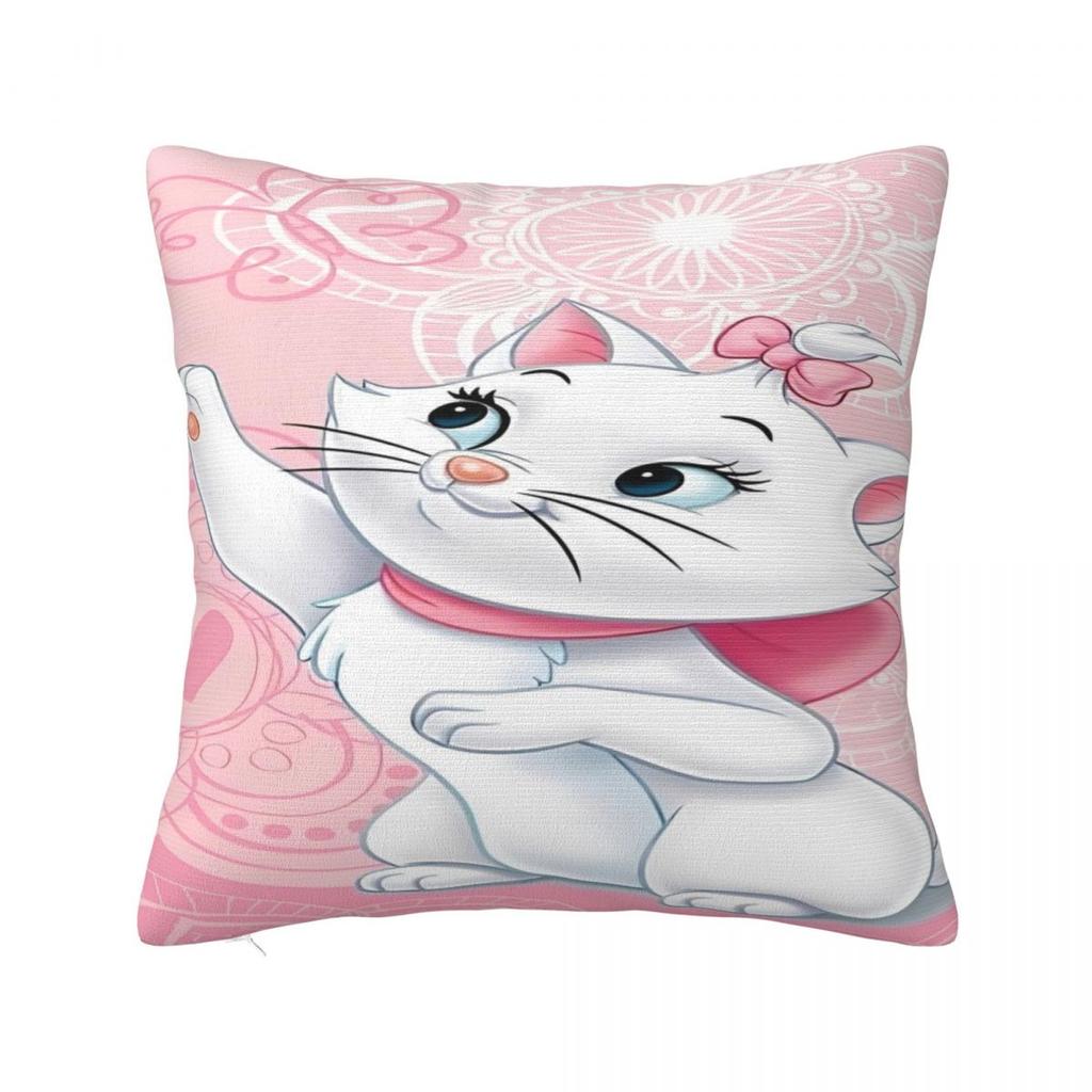 Love Marie Cat Throw Pillow Cover Polyester Decorative Pillow Vintage Pillowcase
