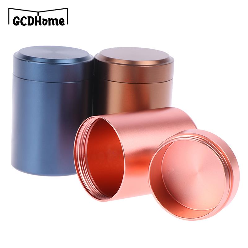 1 PC Portable Travel Tea Airtight Smell Proof Container Stash Jar Metal Aluminum Sealed Cans 9 Colors  65*45mm