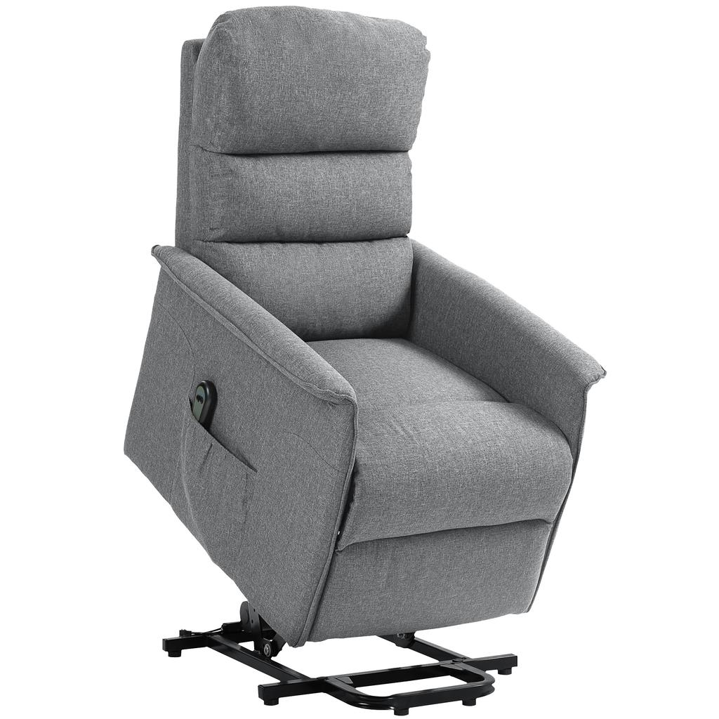 Electric Riser Recline Armchair With Footrest Grey