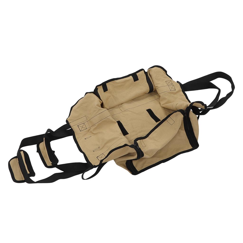 Firewood Carrier Bag Large Capacity Portable Log Carrier Bag for Outdoor Camping Khaki
