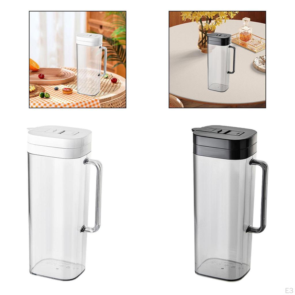 Drink Container with Lid for Water, Large Jug Home Use, Cold Beverage Pitcher