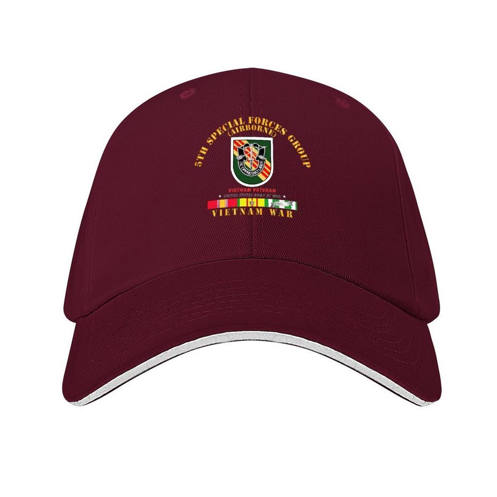 Army - 5th Special Forces Group W Flash VN SVC Baseball Cap Hard Hat Sun Cap Golf Cap Designer Hat For Girls Men's