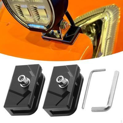Ditch Light Brackets Hood Mount Easy To Install Led Bar Aluminum Mounting Bracket