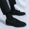 2024 Fashionable Men's Tassel Pointed Shoes Retro Cow Suede Casual Sneaker Men Canvas Shoes Comfortable Breathable Driving Shoe