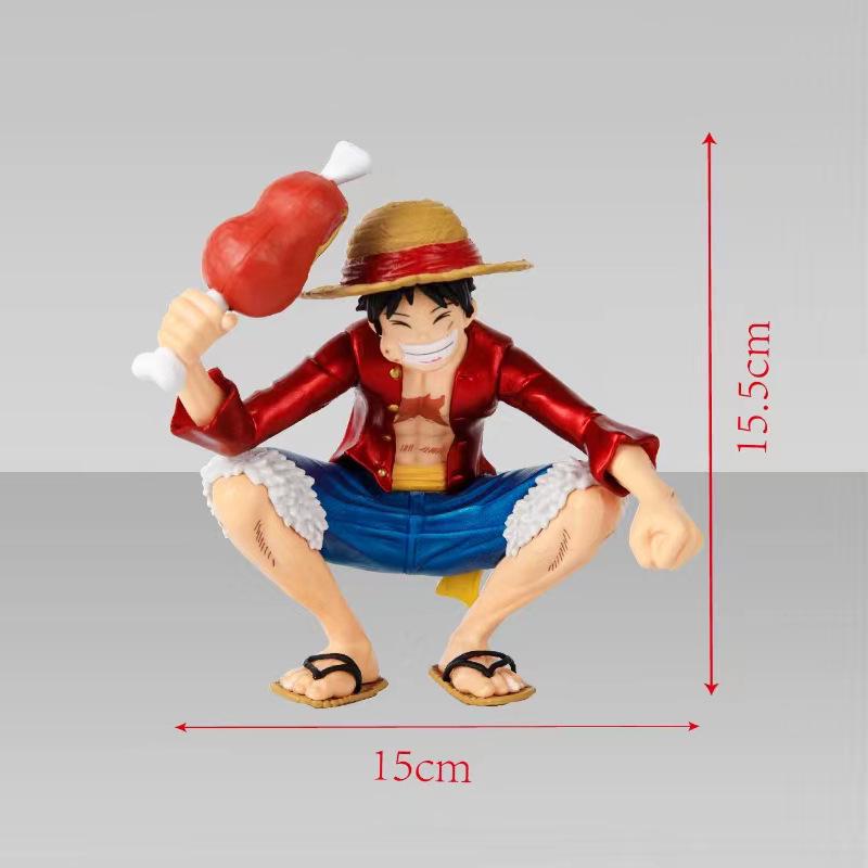One Piece Luffy Eating Meat Figure - Desktop Ornament