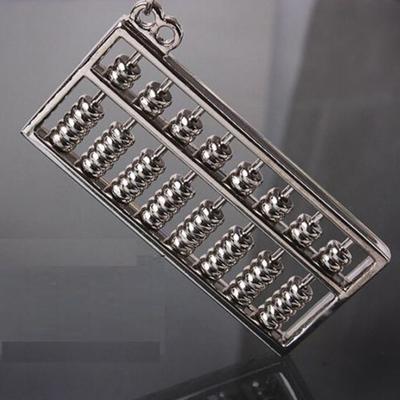New Stylish Metal Model Abacus Mobilizable Simulation 8 Rows Pendent Keyfob Keyring Gift Keychain