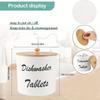 Dishwasher Pod Container with  Lid Acrylic Dishwasher Detergent Container, Farmhouse Kitchen Tablet Organizer, Round