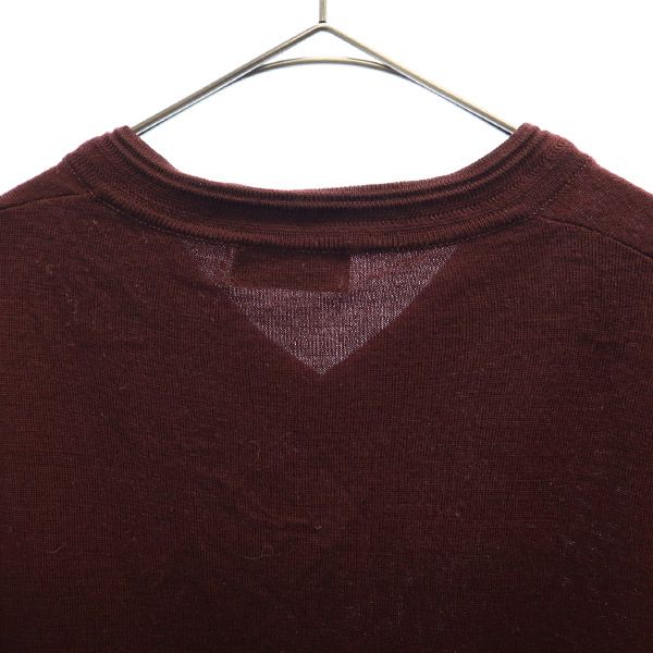 Paul Smith Wool Long Sleeve V Neck Sweater L Purple Knit Women Used