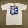 Tricou Vintage Superbowl XXV 1991 NFL Tampa Logo 7 Bărbați MĂRIME MARE Alb Mânecă Scurtă Etichete
