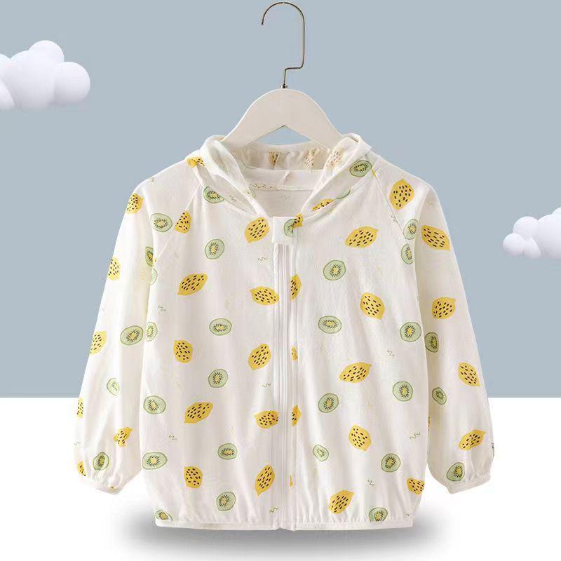 Kids Summer UV Protection Cotton Hoodie – Breathable Lightweight Infant Jacket 110 cm