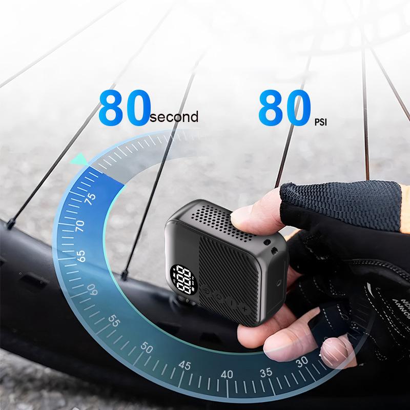 TWTOPSE Cycling Bike Mini Wireless Inflatable Pump Portable Bicycle Electric Vehicle Tire Inflator Smart Digital Display Pump