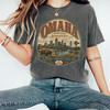 Omaha Nebraska Vintage Western Skyline Tee | Prairie Spirit Buffalo Graphic