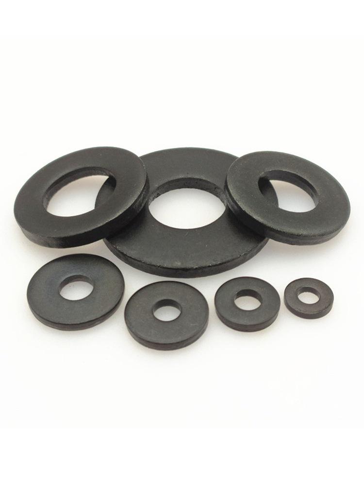 Thickened Black Iron Flat Washer for Screws, Non-standard Round Design