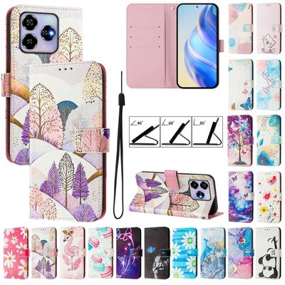 Pro ZTE Blade V60 Vita A75 A35 A55 V40S A73 A53 A52 V50Vita Kožené pouzdro Magnetická peněženka Držák na karty Flip Folio Cover Stojánek Ochranná pouzdra