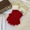 Full finger Touch Screen Thickened Warm Woolen Knitted Gloves for Autumn and Winter New Style Finger Separated Cycling Hand Protection for Women