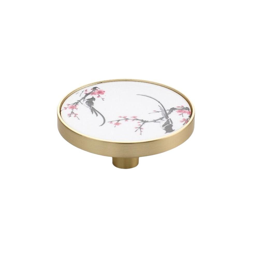 Gold Rim Cabinet Knobs Circular Shape Drawer Knobs Creative Door Knobs For Kitchen Cabinet