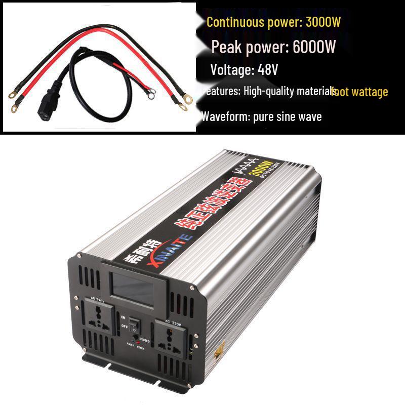 1000W/2000W/3000W Pure Sine Wave Inverter 12V/24V/48V To 220V for Car and Home Use