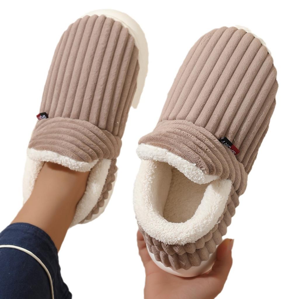 High-top Cotton Shoes Winter Cold-proof Thick-soled Indoor Warm Plush Cotton Slippers Couple