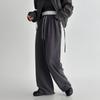 New Arrivals Open Run Women Layered Color Block Wide Banding Waffle Pants