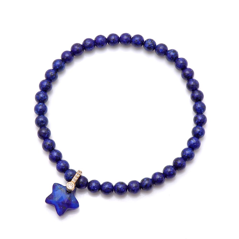 Natural Stone Bead Star-Shaped Pendant Bracelet, Suitable For Both Men And Women, Features Tiger Eye And Rose Quartz Beads, A Fashionable Accessory.
