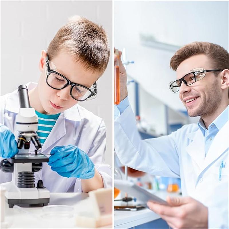 2pcs Fashion Eye Flexible Clear Shields Anti Fog Protective Cover Eye Glasses Side Protective Myopia Glasses Protector