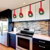2026 New 4PCS/6PCS With Small Christmas Wreath Hanging Cabinet Garland Reusable Versatile For Home Thanksgiving Day