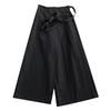 KOXIFLI Hakama Plus Long Flared Black Fashion Pants Pants, Wide-leg Pants, Unisex, Sizes, Skirt, Pants, [Product Code]