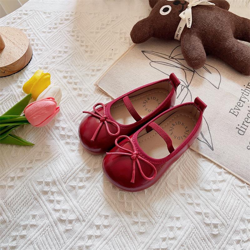 Spring Leather Shoes New Fashion Soft Soled Girl Shoe Anti Slip Exquisite Simple Child Shoe Sweet Casual Elegant Princess Shoes