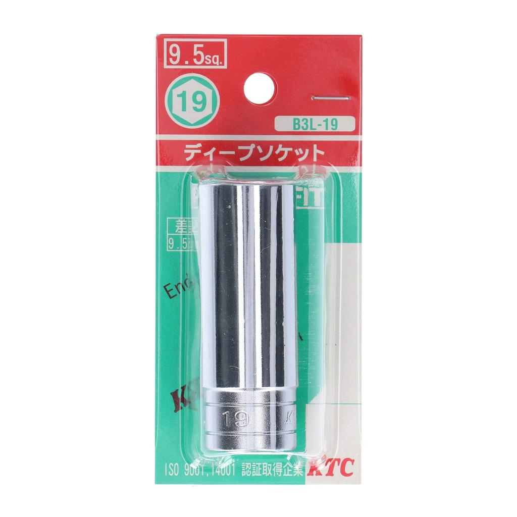 Kyoto Tool Deep (KTC) Socket, 9.5mm (3/8 inch), B3L-19-S
