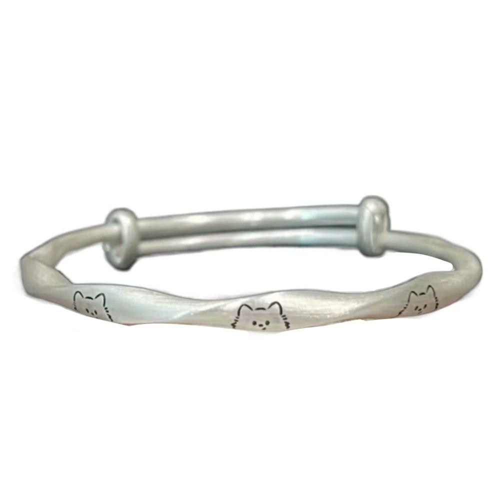 

Винтажные медные браслеты Классический милый ручной браслет Сладкий браслет с кошкой Женщины Style C