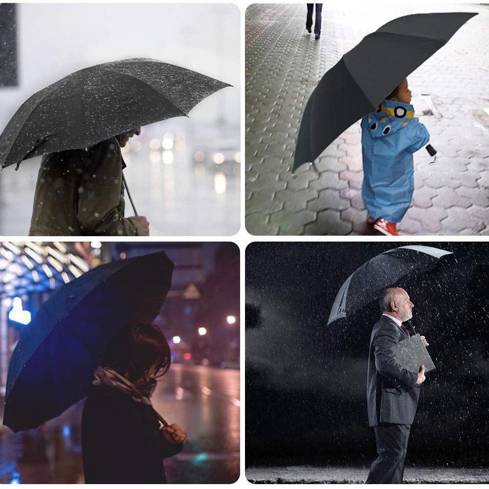 AOMEES Folding 12 Stainless Steel Automatic Speeds Up To Ideal for Travel and Business Umbrella, Ribs, Winding, 150km/h, Compact, Stable, Windproof,