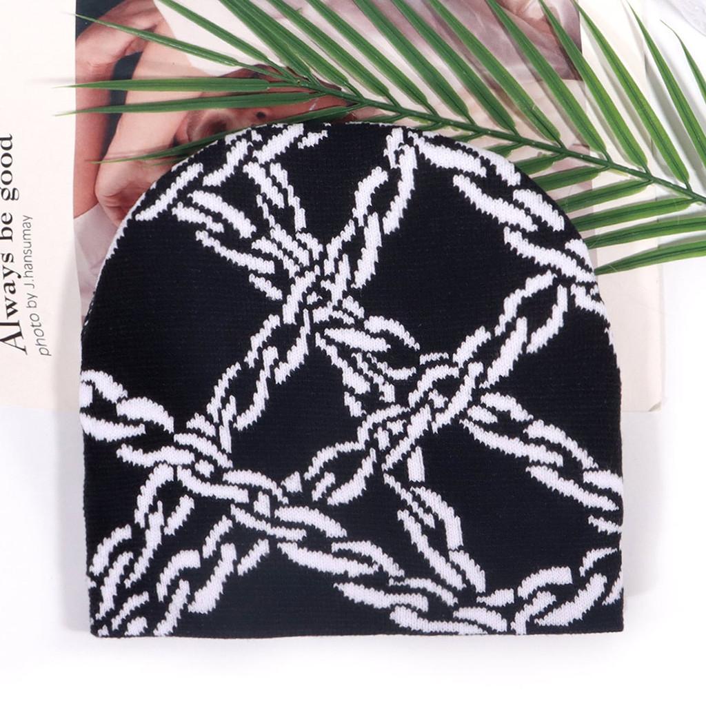 Acrylic Style Street Knit Hat For Men And Women With Letter Chain Embellishments