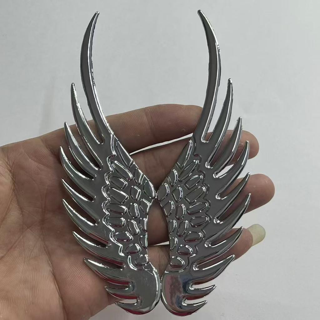 Angel Wings Eagle Wings Pure Metal Car Tail Emblem Sticker Car Emblem Modification Personalized Decorative Sticker 3D Stereoscopic Sticker