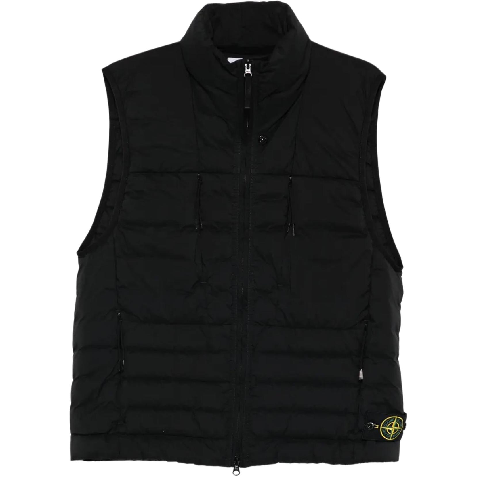 Stone Island Solid Color Badge Zip