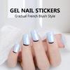 French Style Nails Art Stickers Nails Polish Wraps Semi Cured Gel Nail Strips