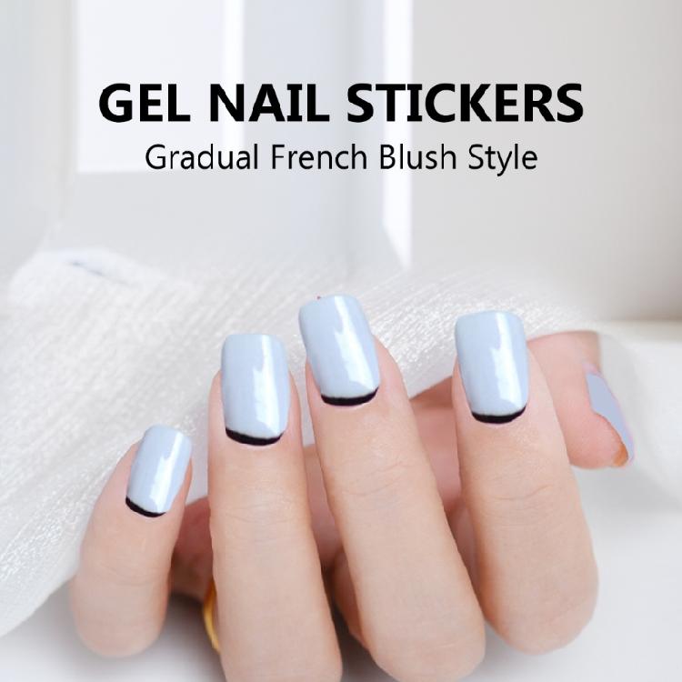 French Style Nails Art Stickers Nails Polish Wraps Semi Cured Gel Nail Strips