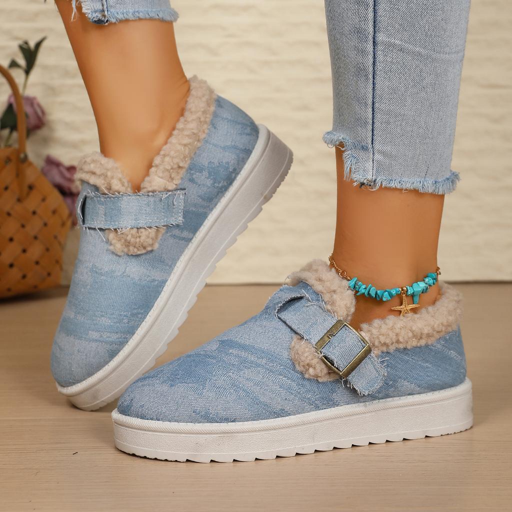 Fashion 2025 New Popular Bread Shoes Snow Boots Women's Winter Plush Women's Shoes Thick Bottom Waterproof, Anti Slip, Warm Cotton Shoes
