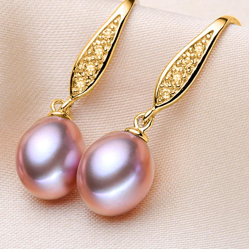 Wedding Freshwater Pearl Earring For Women,Real Gold Plated Natural Pearl Earring Fine Jewelry Gift