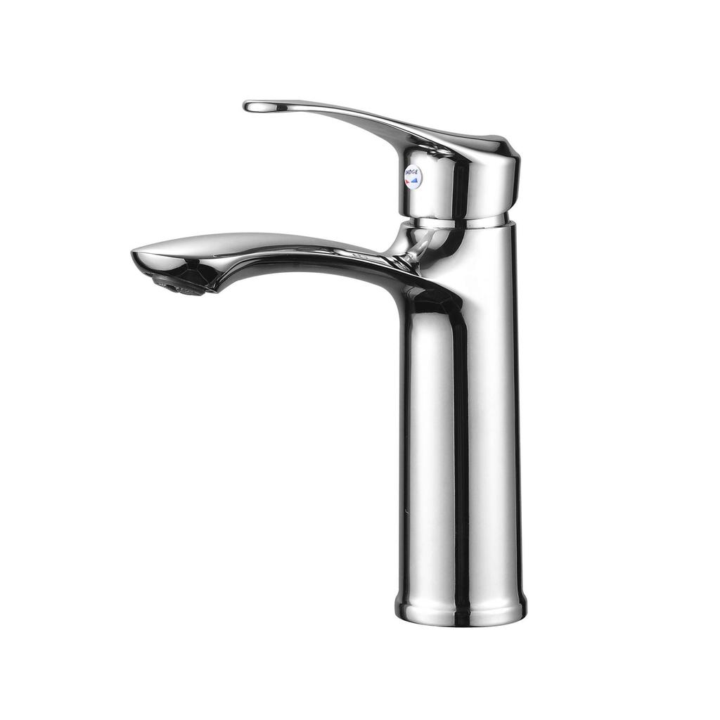 Universal Hot and Cold Basin Faucet for Bathroom Sink and Cabinet