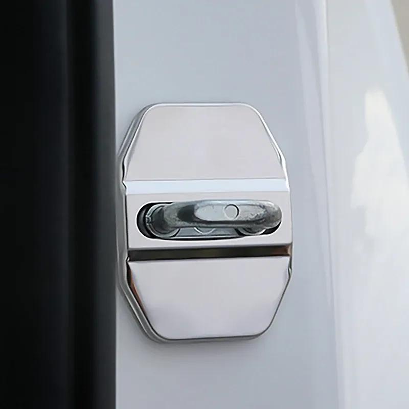 For Mercedes Benz W176 W246 W204 W212 W166 C117 X156 X204 X166 Car Door Lock Buckle Protector Cover Trim Stainless Steel Sticker