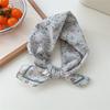 Korean literary and artistic decoration small silk scarf Korean version fashionable versatile spring and summer fresh and breathable cotton and 