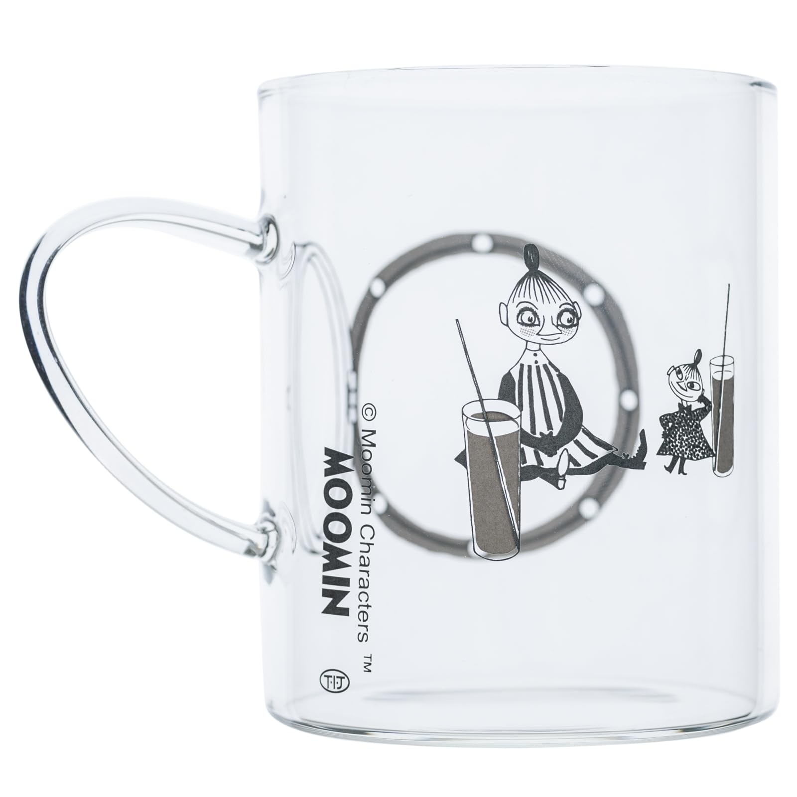 

Takasaka International Japan Moomin Glass Straight featuring Sister Mymble and Little 350ml Mug, Microwaveable, Heat-Resistant, Mug, FUN TIME My,