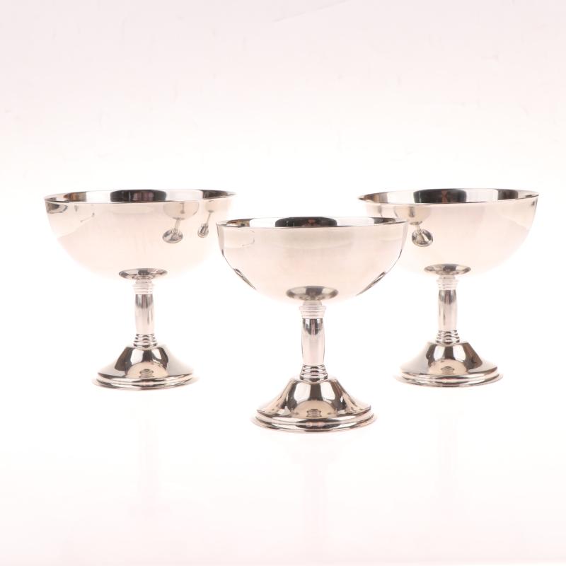 Stainless Steel Dessert Cup Vintage Durable Pudding Milk Jelly Ice Cream Cup Bowl Salad Bowl Dessert Fruit Plate Snack Dish