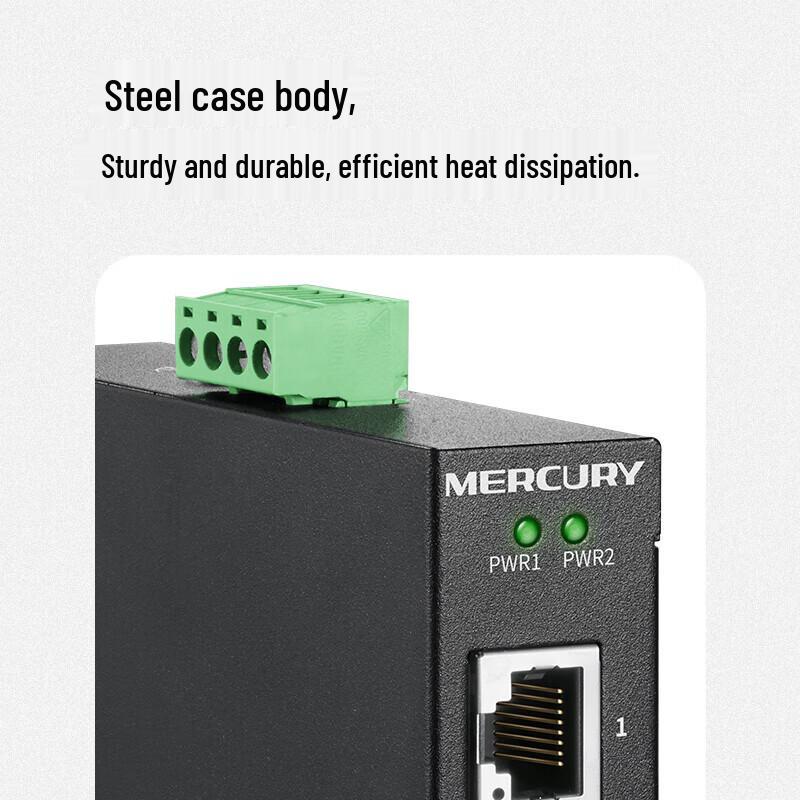 Mercury Industrial 8-Port 100M Unmanaged Ethernet Switch