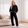 Women's Casual Warm Tracksuit Set with Hoodie and Jogger Pants for Fall and Winter