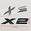 NEW 3D ABS Car Styling Logo X2 X4 Badge Sticker Rear Trunk Emblem Decals For BMW X2 X4 F39 F26 Auto Marking Accessories
