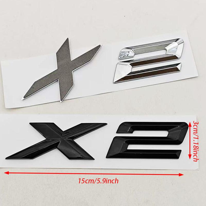 NEW 3D ABS Car Styling Logo X2 X4 Badge Sticker Rear Trunk Emblem Decals For BMW X2 X4 F39 F26 Auto Marking Accessories