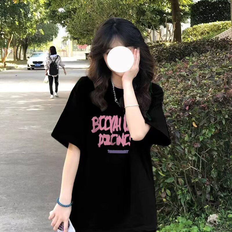 

Women s Loose Casual Half-Sleeve Round Neck T-Shirt - Spring/Summer Collection S чёрный