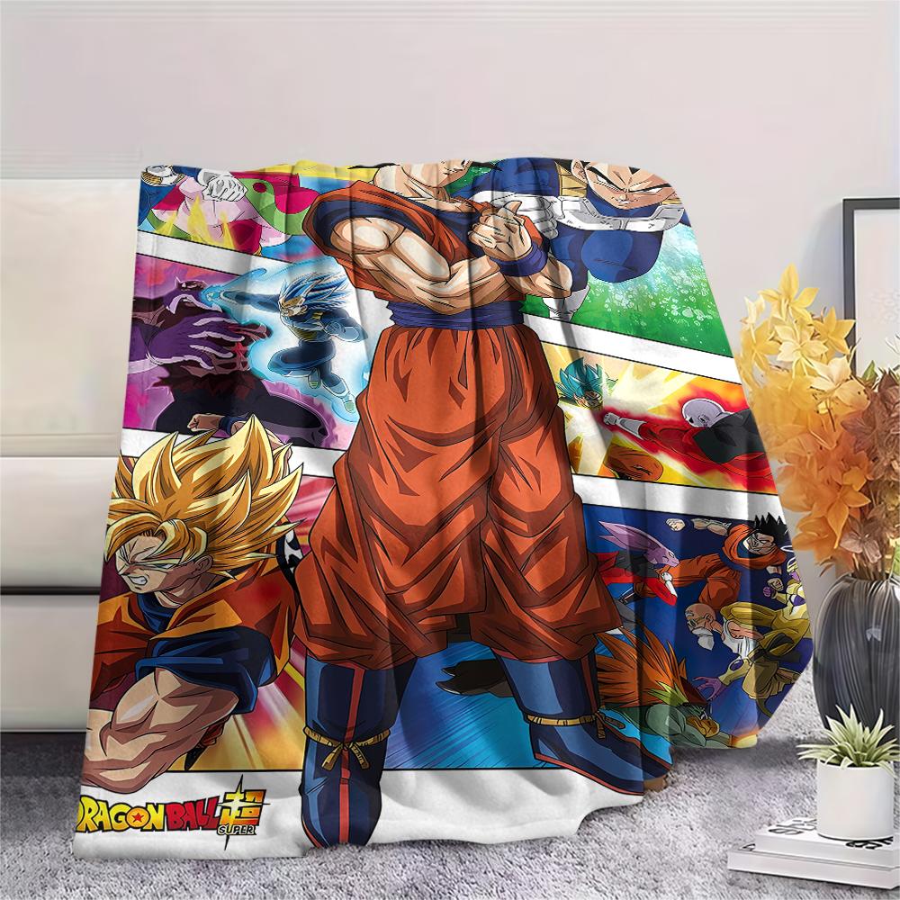 Dragon Ball character Print Flannel Blanket High quality Comfortable for All Seasons Home Decor Warmth and Comfort Perfect for Christmas Gifts